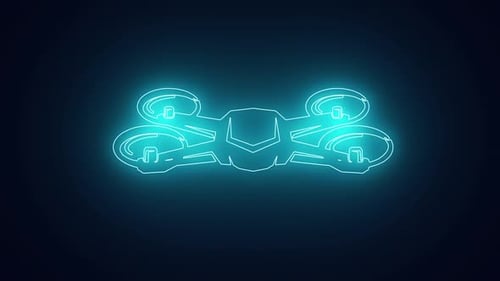 Futuristische Drohne Animation