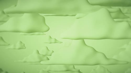 Green Cartoon 3d Clouds Zoom