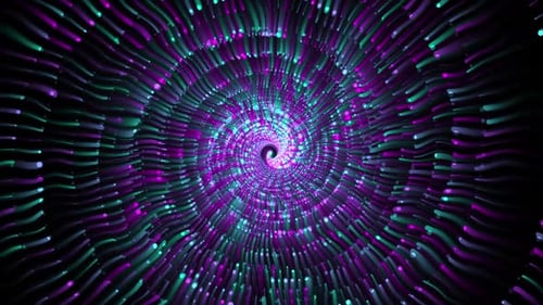 Abstract Spiral Colorful Moving Particles V68