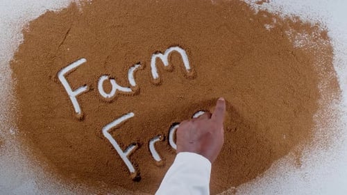 Handschreibt auf Soil Farm Fresh