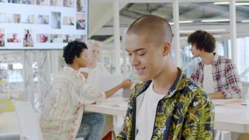 Creatives working in a modern office