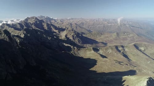 Aerial View of Mountain Range in Wilderness