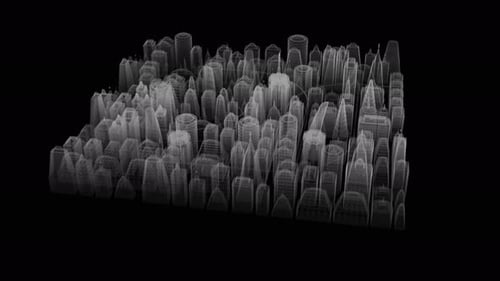 HUD ciudad matriz digital holográfica futurista