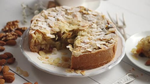 Almond Cake with Coffee Dessert