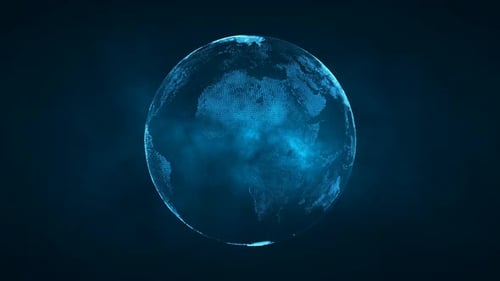 Animación de partículas terrestres 3D 4K