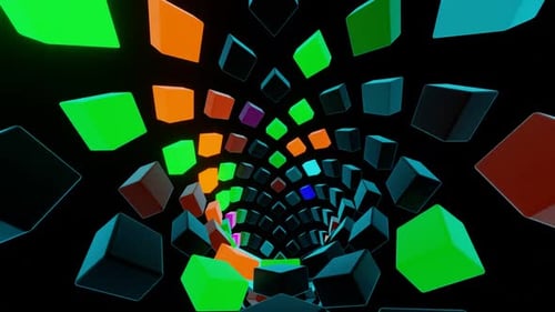 Vj Loop Tunnel Of Twinkling Disco Lights 02