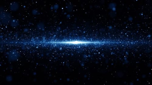 Abstract Blue Particle Stream Background