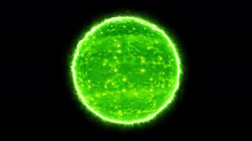 Glowing Green Energy Ball