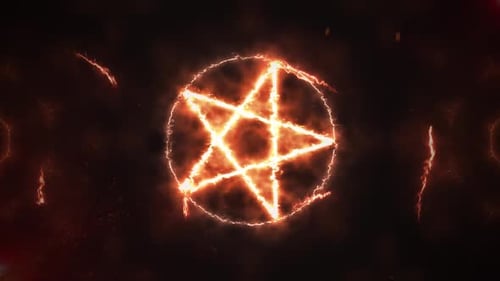 Pentagramm Feuer-Schleife