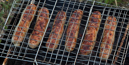 Sausages on the Grill