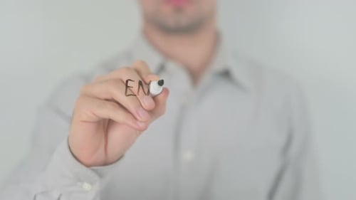 Hand Writes Message 'Enjoy Your Week'