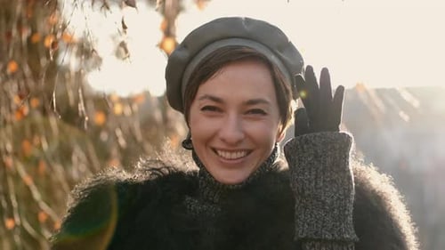 Close Up of a Gorgeous Happy Stylish Woman Smiling to the Camera