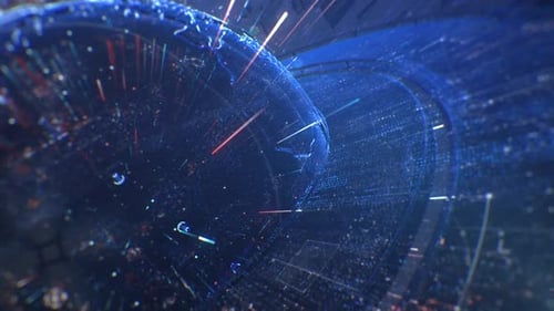 Futuristic Digital Global Network Connection Background