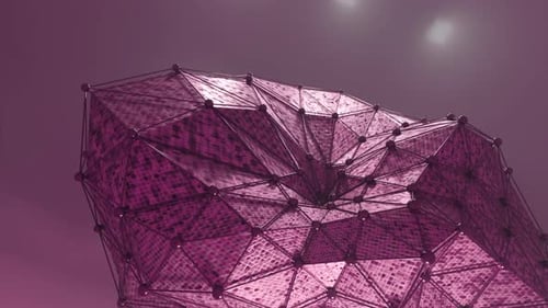 Animated Abstract Geometric Structure Seamless Loop