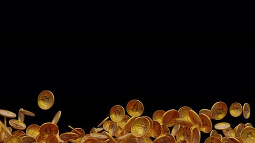 Growing Gold Bitcoin Tokens Loop 4K