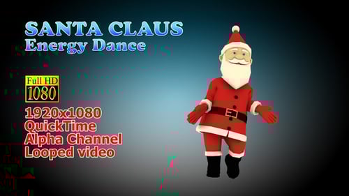 Animated Dancing Santa Claus Character Loop for Christmas Celebrations