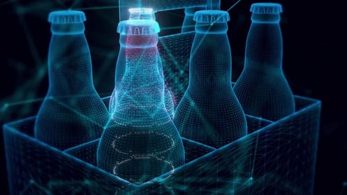 Beer Bottles Hologram Close Up Hd