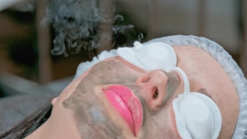 Woman Relaxing During a Luxurious Skin Treatment