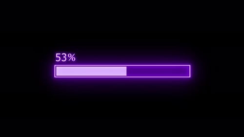 Purple Neon Light Loading Bar Animation