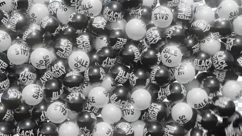 Black Friday Sale Balloons Background Animation