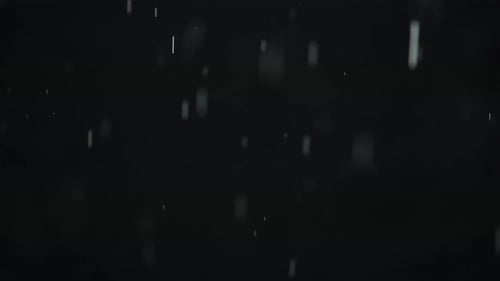 Abstract Black Background with Falling White Particles