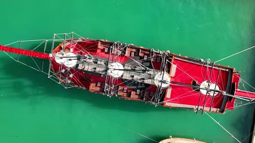 Pirate Harbor aerial view Turkey Alanya 4 K