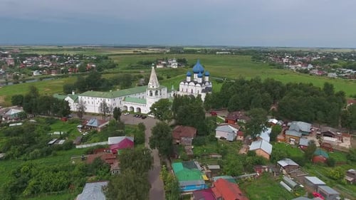Aerial View on Kremlin in Suzdal Russia
