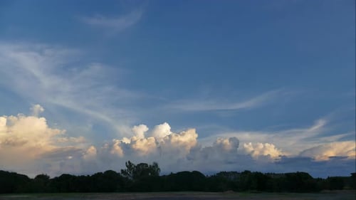 Zeitraffer des Sees mit Wolkensonnenuntergang