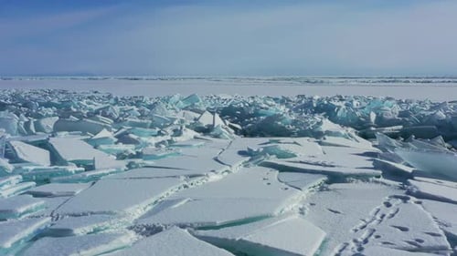 Ice Ridges on Lake Baikal