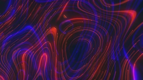 Glowing Abstract Fluid Lines Color Changing Motion Background