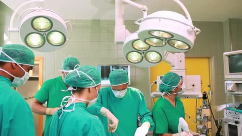 Surgery team during an operation