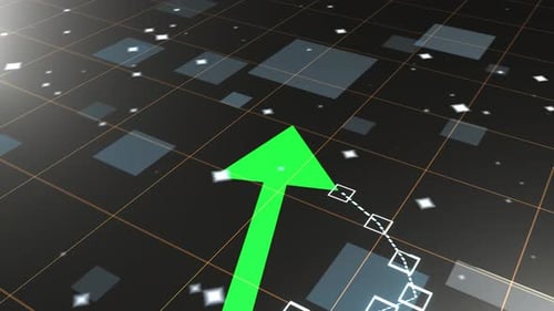 Corporate Growth Upward Arrow Line Chart Animation