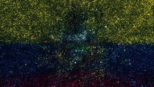 Sparkling Glitter Particles National Flag Colors Background