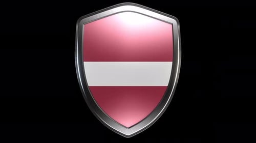 Latvia Emblem Transition with Alpha Channel - 4K Resolution