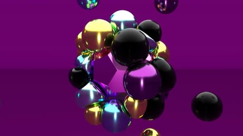 Modern Soft Body Physics 3d Metal Elastic Shapes Bounce Concept Fluid Art