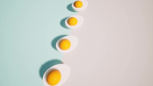 Minimalist Scrolling Animated Eggs Background Loop