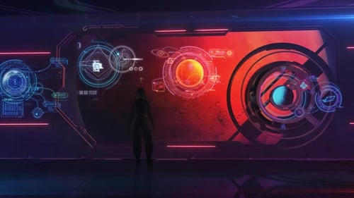 Fantastisches Bild eines Astronauten an Bord des Schiffes HD