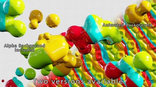 Vibrant Fluid Blob and Sphere Abstract Motion Background