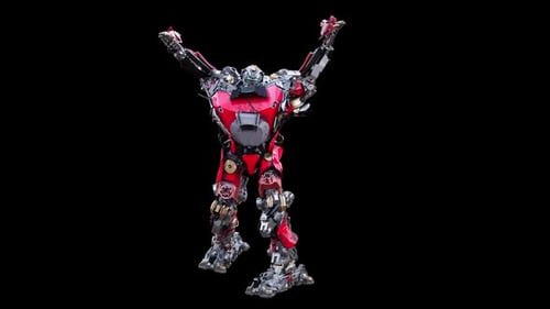 Animated 3D Futuristic Robot Performing Various Poses