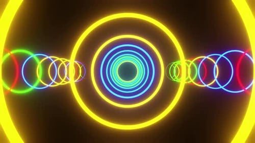 Colorful Circle Light 4k