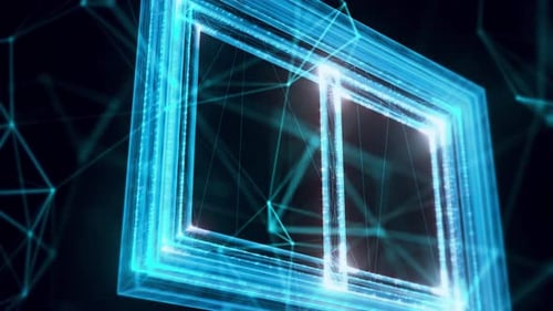 Window Hologram Close Up 4k
