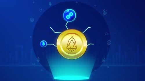 Cryptocurrency Coin Reveal with Digital Connections Animation