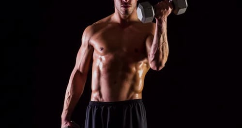 Athletic Male Fitness Training Workout