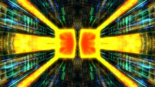 Abstrakte Technologie und Cyberspace-Umgebung 3D-Rendering 4K-Loop