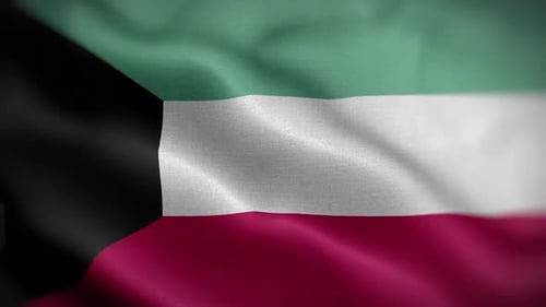 Realistic Waving Kuwait Flag for National Identity and Corporate Projects