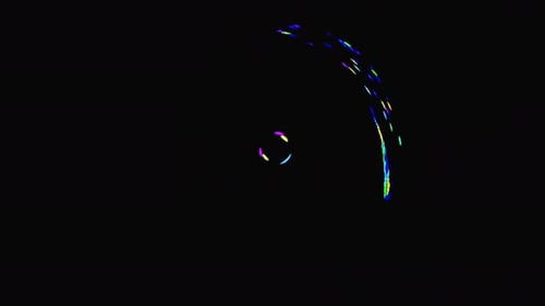 Colorful Abstract Glowing Digital Light Particle Swirls