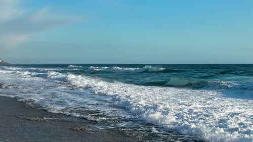 Background Textured Sea Storm aerial view 4 K
