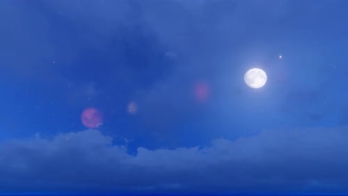 Night Sky Time Lapse with Moon and Twinkling Stars