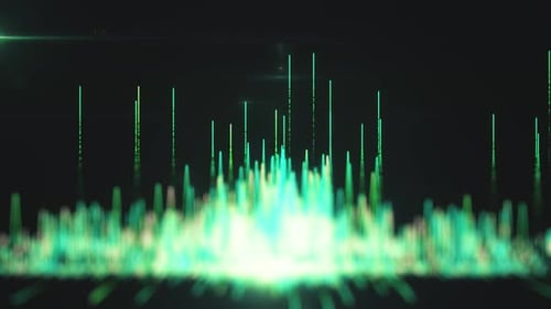 Futuristic Digital Data Lines Rising Technology Background