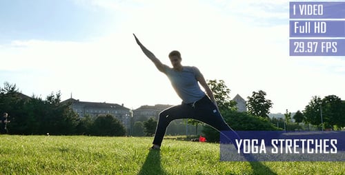 Sportsman Doing Yoga Stretches In The City Park
